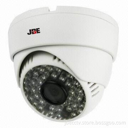 CCTV Plastic IR Dome Camera, Sony or Sharp CCD Sensor, 1/50 to 1/100,000 Seconds Electronic Shutter